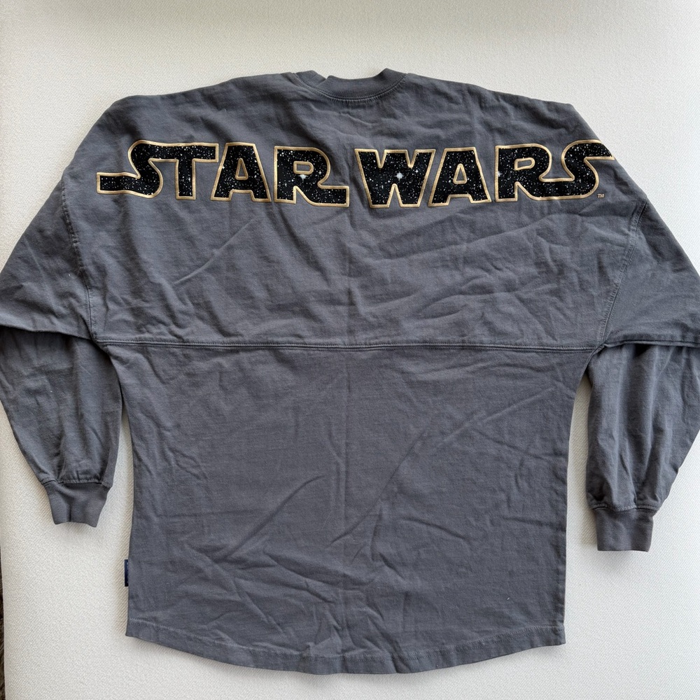 Disney Parks Star Wars Galaxy’s Edge Gray and Gold Spirit Jersey - Small